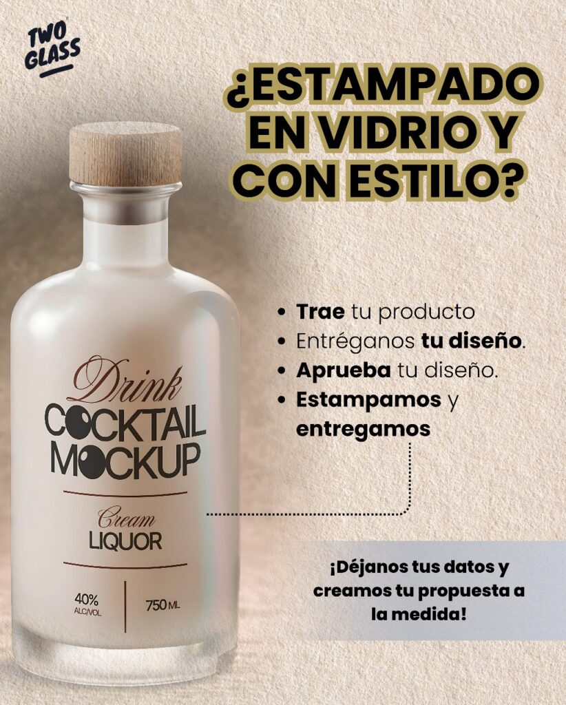 estampado en vidrio two glass cali