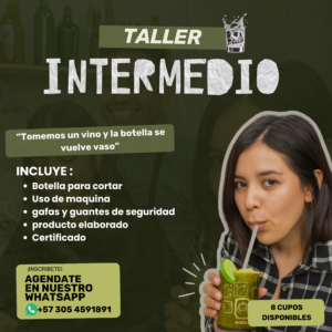 taller intermedio corte de botellas cali two glass